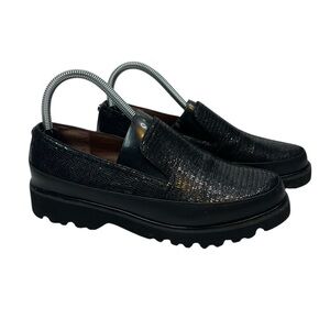 Donald J. Pliner Textured Black Loafers